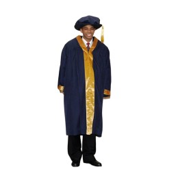 Order City University of Hong Kong honorary doctorate graduation gown, honorary academician graduation gown, gold single-sided ribbon gown, sapphire blue doctoral cap, gold tassels DA601 Translate English Order City University of Hong Kong honorary doctorate graduation gown, honorary academician graduation gown, gold single-sided ribbon gown, sapphire blue doctoral cap, gold tassels DA601 Translate English